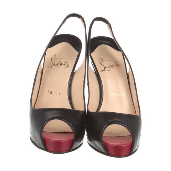 ❤️Christian Louboutin Leather Slingback Heels❤️ - Picture 3 of 5